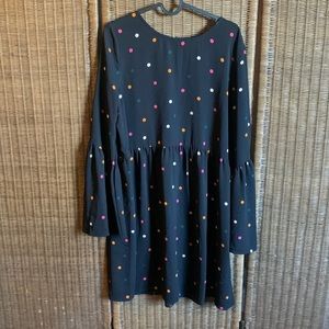 ASOS Bell sleeve polka dot dress size 10